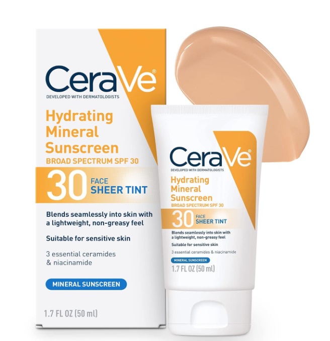 CeraVe Hydrating Mineral Sunscreen with Sheer Tint